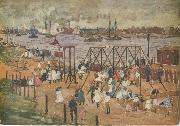 Maurice Prendergast The East River oil painting